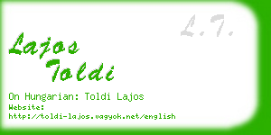 lajos toldi business card